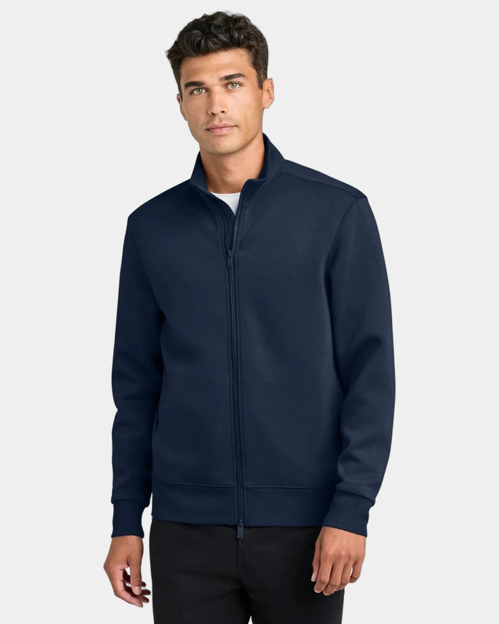 Custom recycled full-zip jacket Mercer+Mettle Soft Spacer - Night Navy